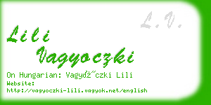 lili vagyoczki business card
